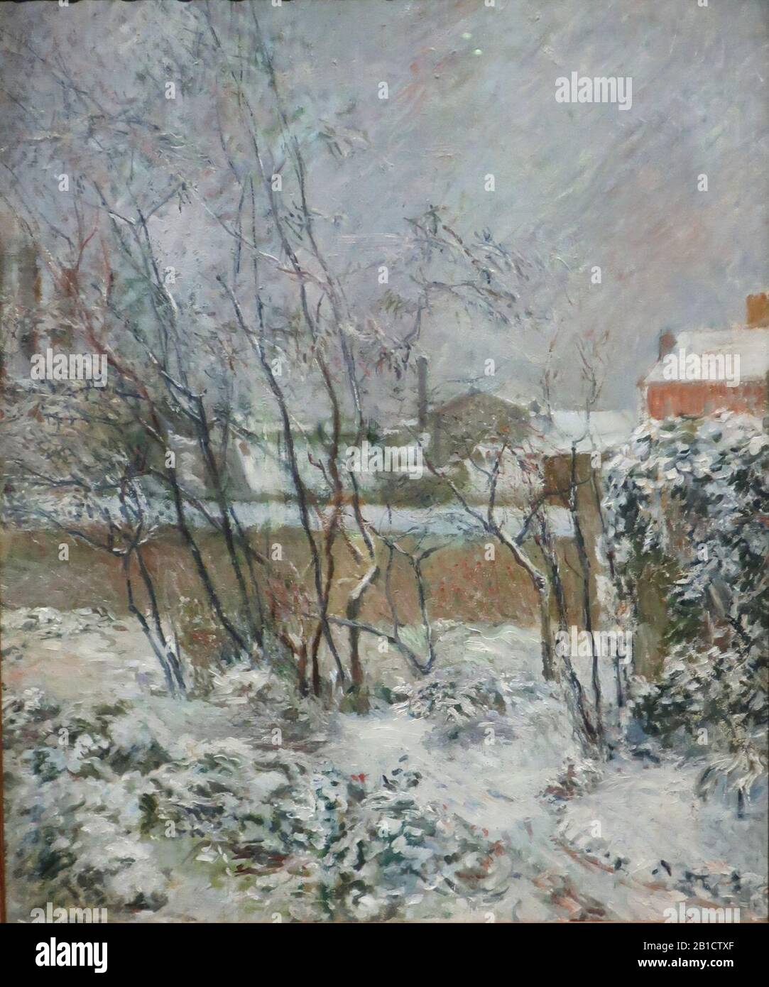 Garten im Schnee von Paul Gauguin, 1883 - Ny Carlsberg Glyptotek - Kopenhagen - Stockfoto