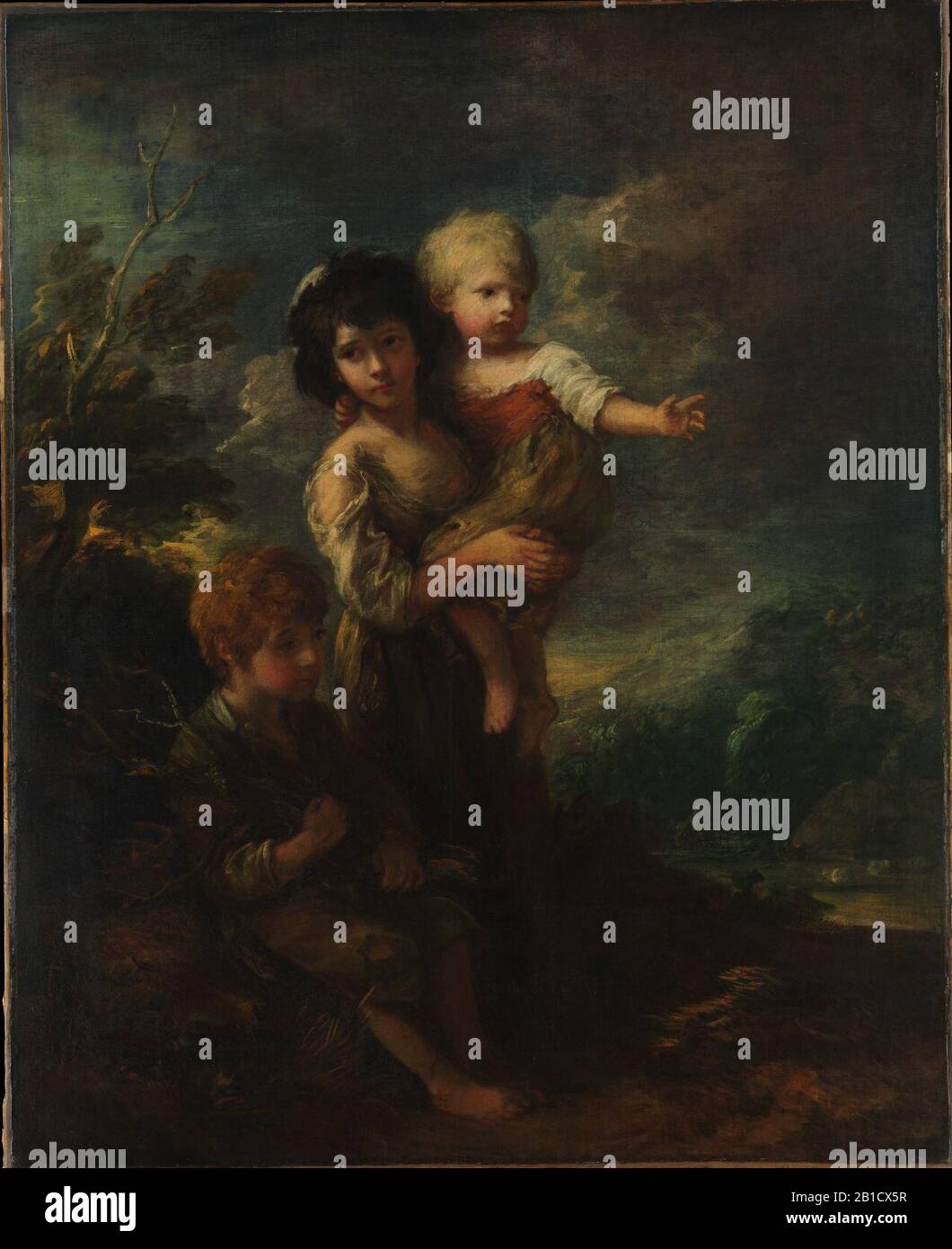 Thomas Gainsborough - Cottage Children (The Wood Gatherers). Stockfoto