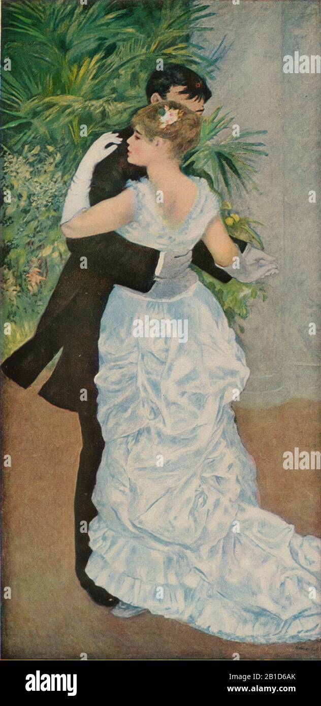 Tanz in der Stadt (1883) - Malerei des 19. Jahrhunderts von Pierre-Auguste Renoir - Sehr hohe Auflösung und Qualitätsbild Stockfoto