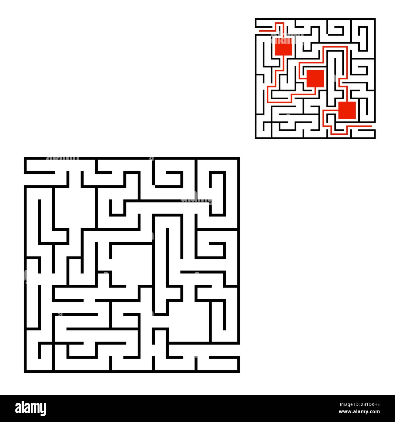Labyrinth aus Abstakt. Spiel für Kinder. Puzzle für Kinder. Labyrinth Conundrum. Vektorgrafiken Stock Vektor