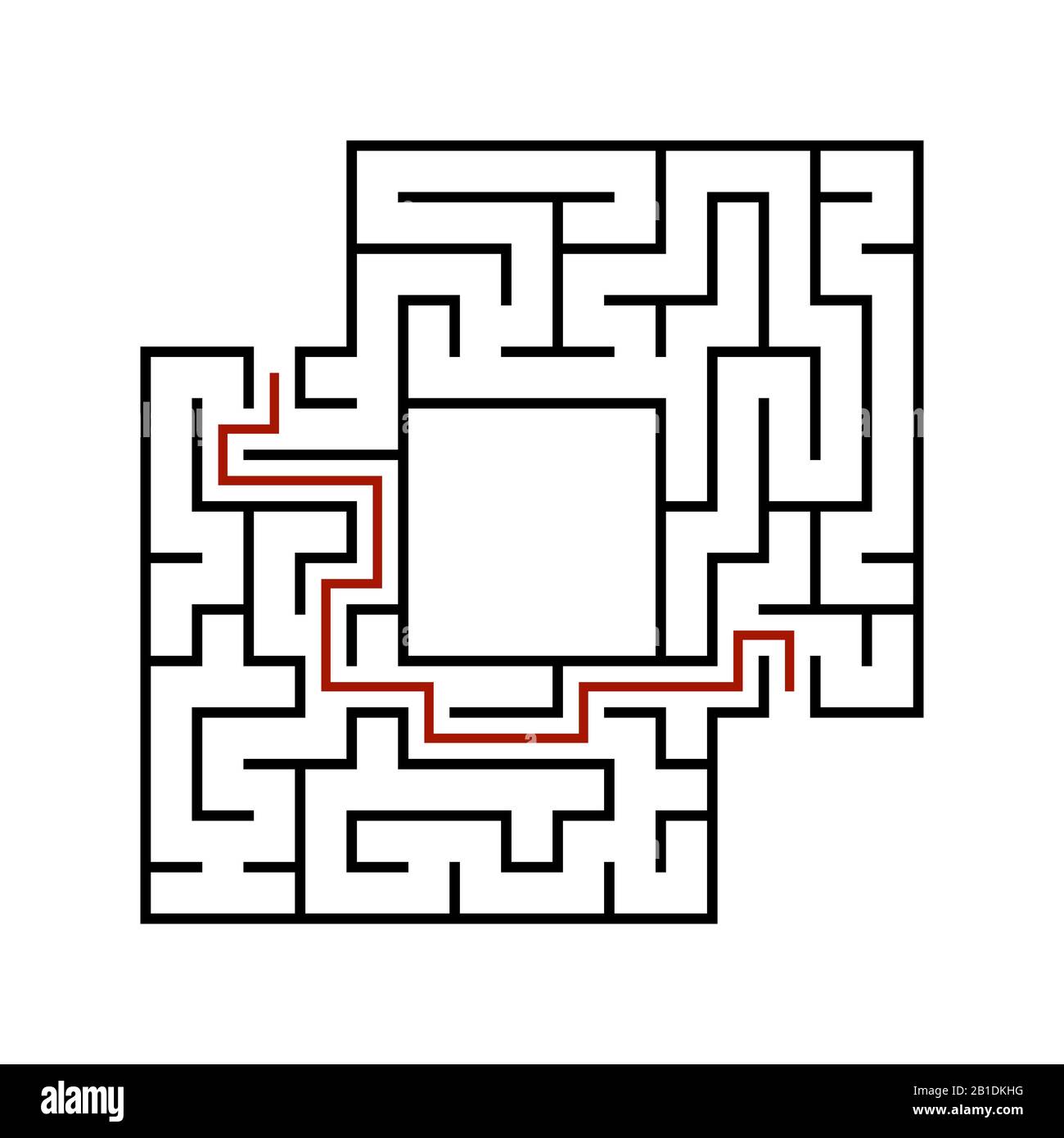 Labyrinth aus Abstakt. Spiel für Kinder. Puzzle für Kinder. Labyrinth Conundrum. Vektorgrafiken. Stock Vektor