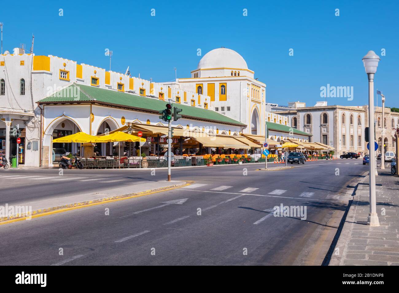 Neuer Markt in Rhodos City. Rhodos, Griechenland Stockfoto