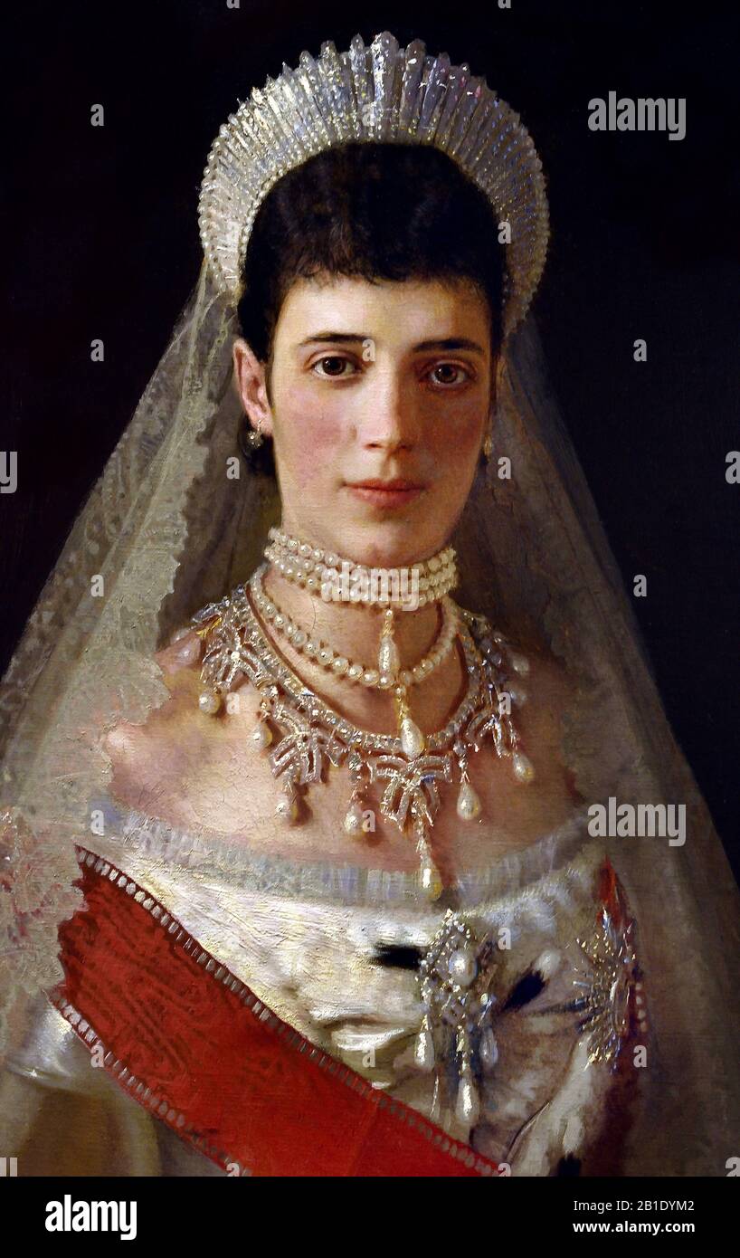 Die russische Königin Marie Feodorowna. (Consort von Kaiser Alexander III. 1882 von Iwan Kramskoy / Iwan Nikolaevich Kramskoi (1837-1887) Russland, Russisch, Föderation, Stockfoto