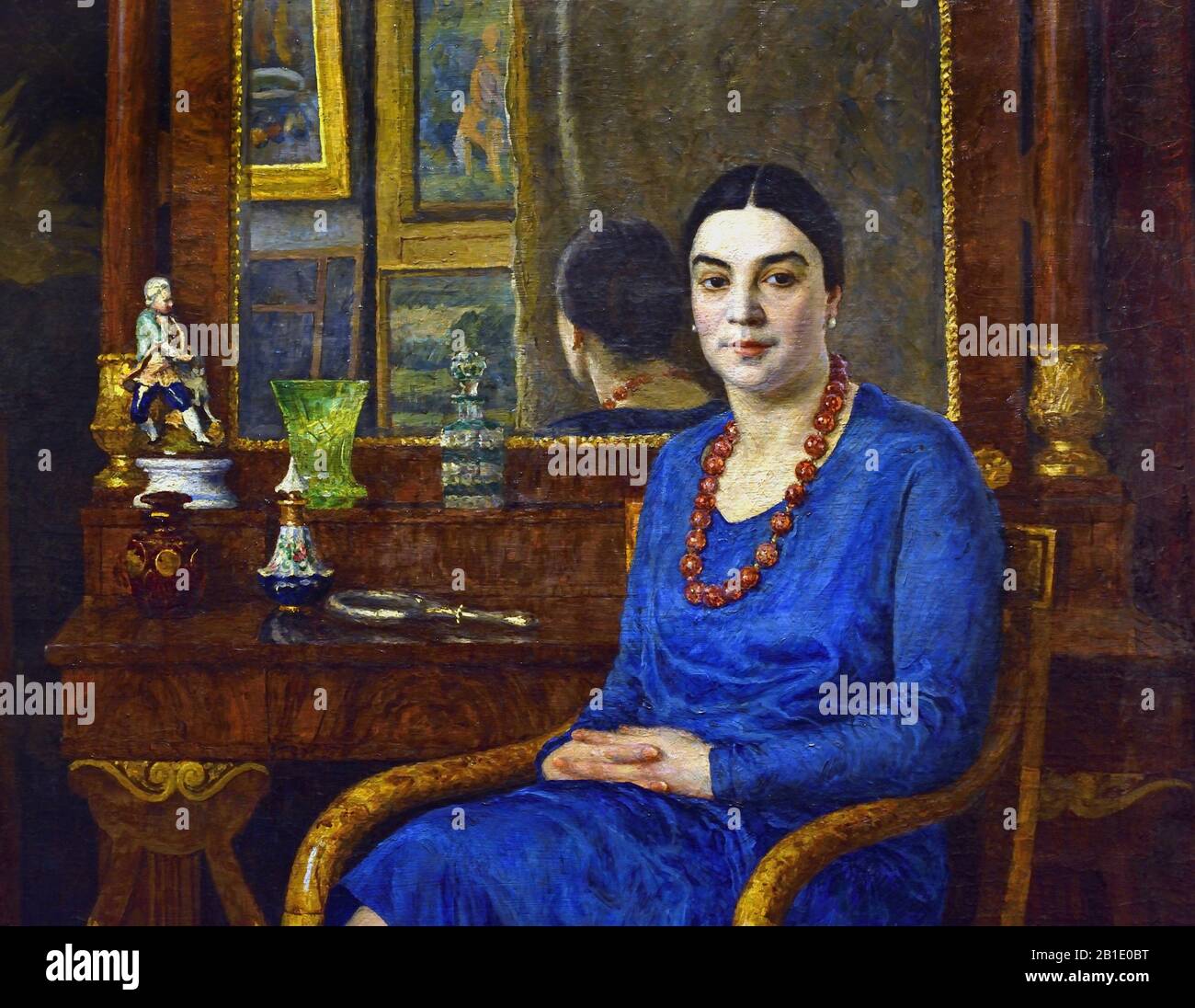 Porträt von Z.D.R. (Dame in Blau): Ilya Maschkow, Russland, Russisch, Föderation, Stockfoto