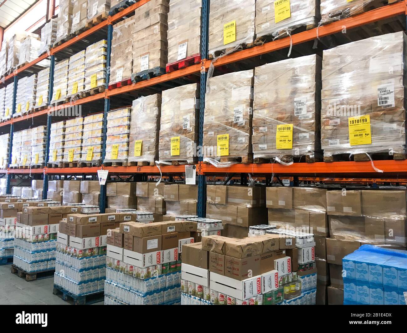 Aktien der Food Bank, Frankreich Stockfoto