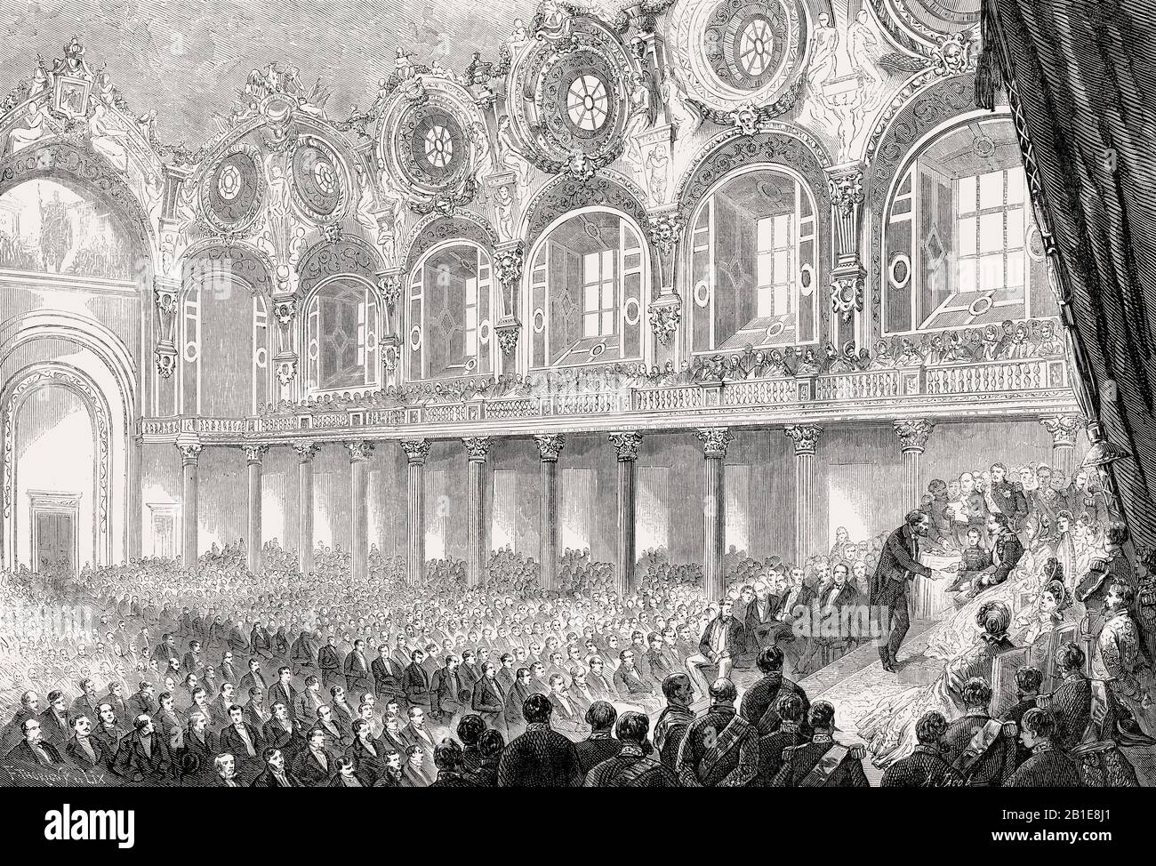 Verleih von Auszeichnungen an französische Hersteller, Great London Exposition, im Jahr 1862, London, Großbritannien Stockfoto