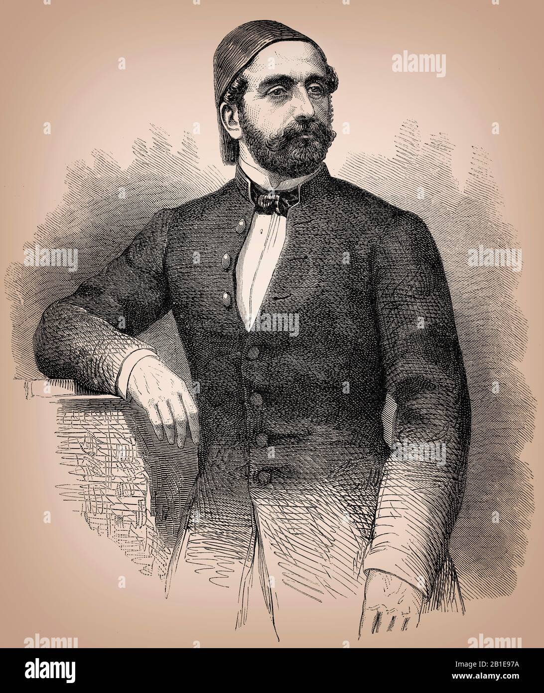 Mehemed Djemil Pascha, türkischer ambassadeur in Paris, im Jahr 1863 Stockfoto
