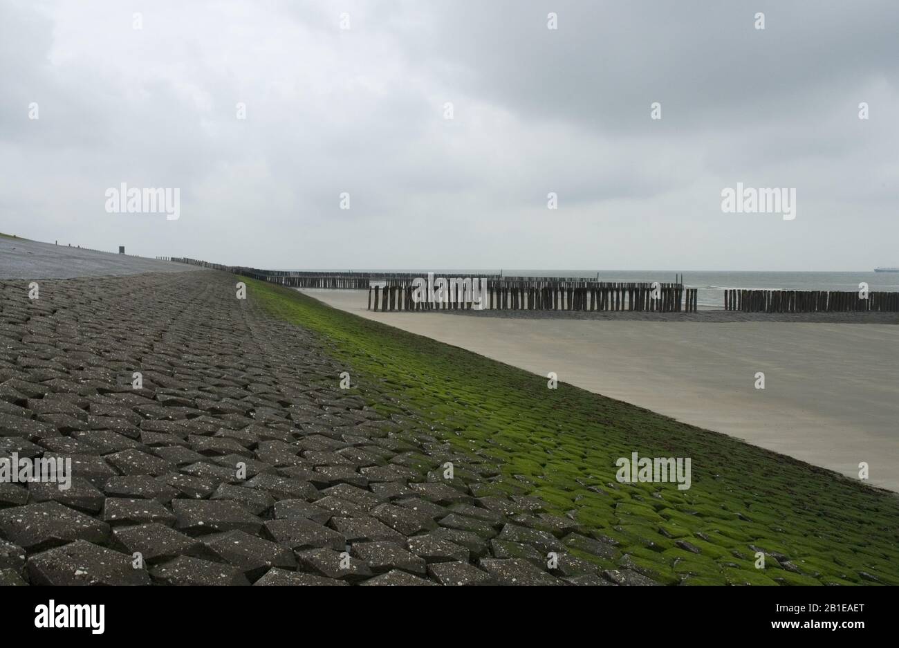 Küstenlinie Breskens, Niederlande, Zeeland, Breskens Stockfoto