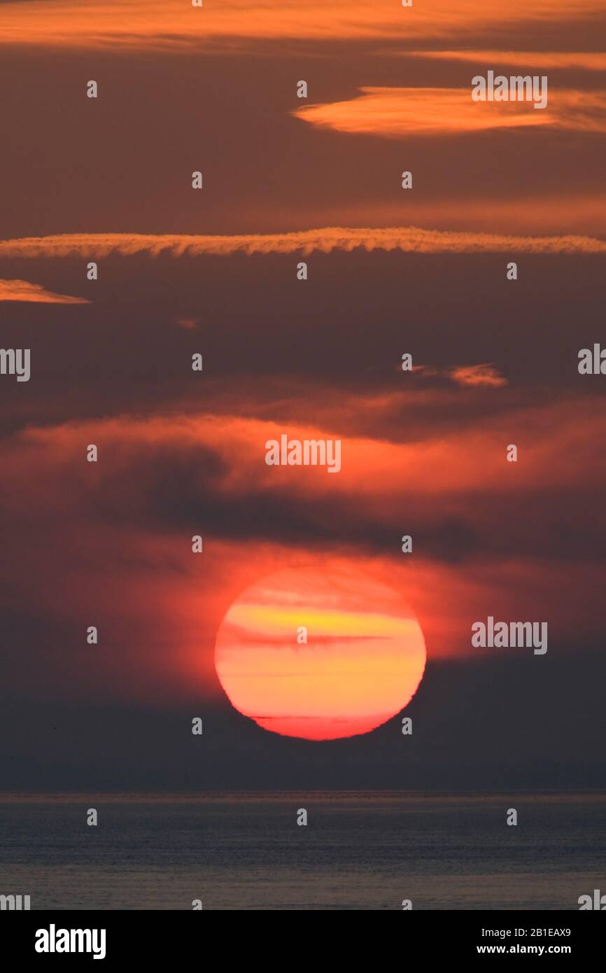 Sonnenaufgang über Texel, Niederlande, Texel Stockfoto