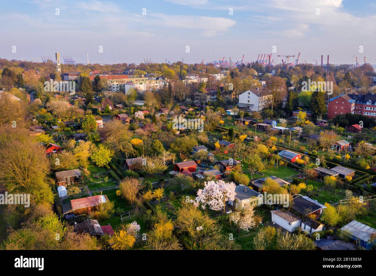 Kleingarten Heimatgartenbund Altona, Luftbild, Deutschland, Hamburg, Altona Stockfoto