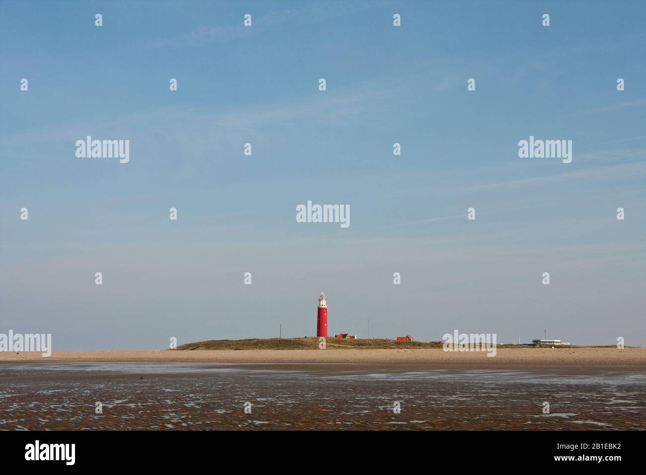 Leuchtturm Eierland auf der Insel Texel, Niederlande, Texel Stockfoto