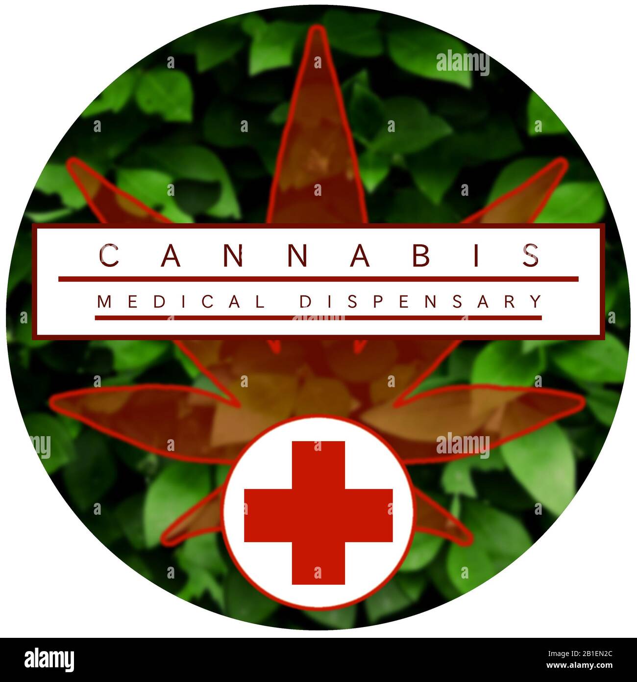 Marihuana/Cannabis Dispensary Logo Design. Stockfoto