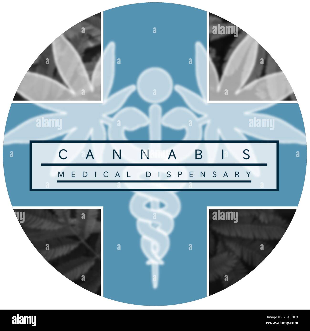 Marihuana/Cannabis Dispensary Logo Design. Stockfoto