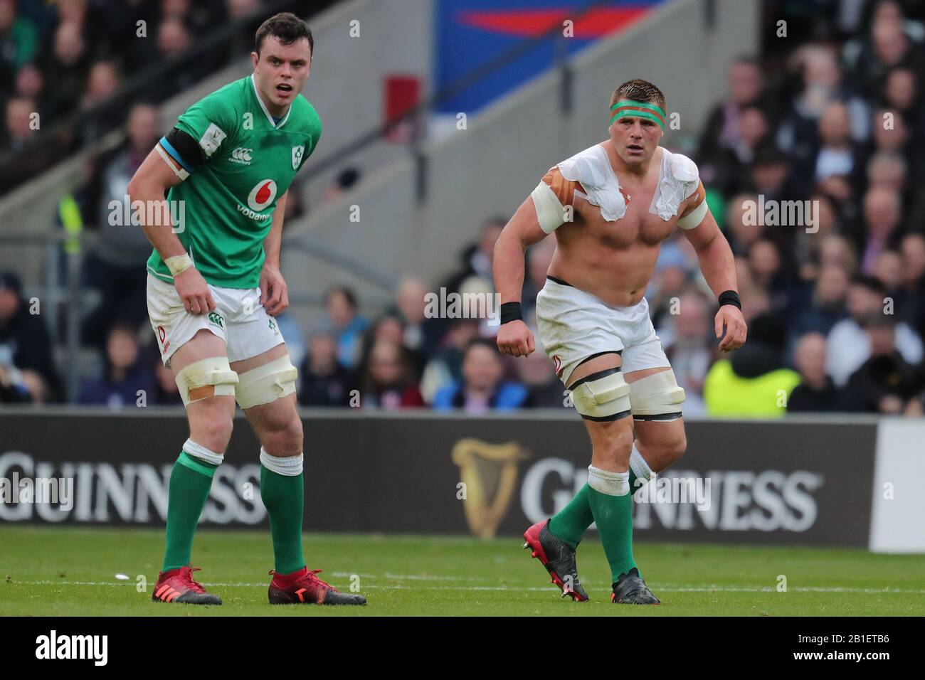 JAMES RYAN, CJ STANDER, ENGLAND V IRELAND GUINNESS SIX NATIONS 2020, 2020 Stockfoto