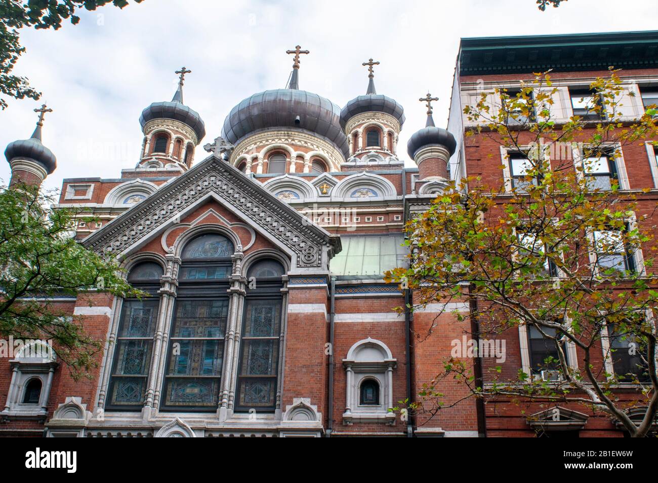 St. Nikolaus-Russisch-Orthodoxe Kathedrale. 15 East 97th Street. Manhattan New York USA. Diese Kirche wurde 1902 im Stil des Muskoviten erbaut, um sie zu inkretieren Stockfoto