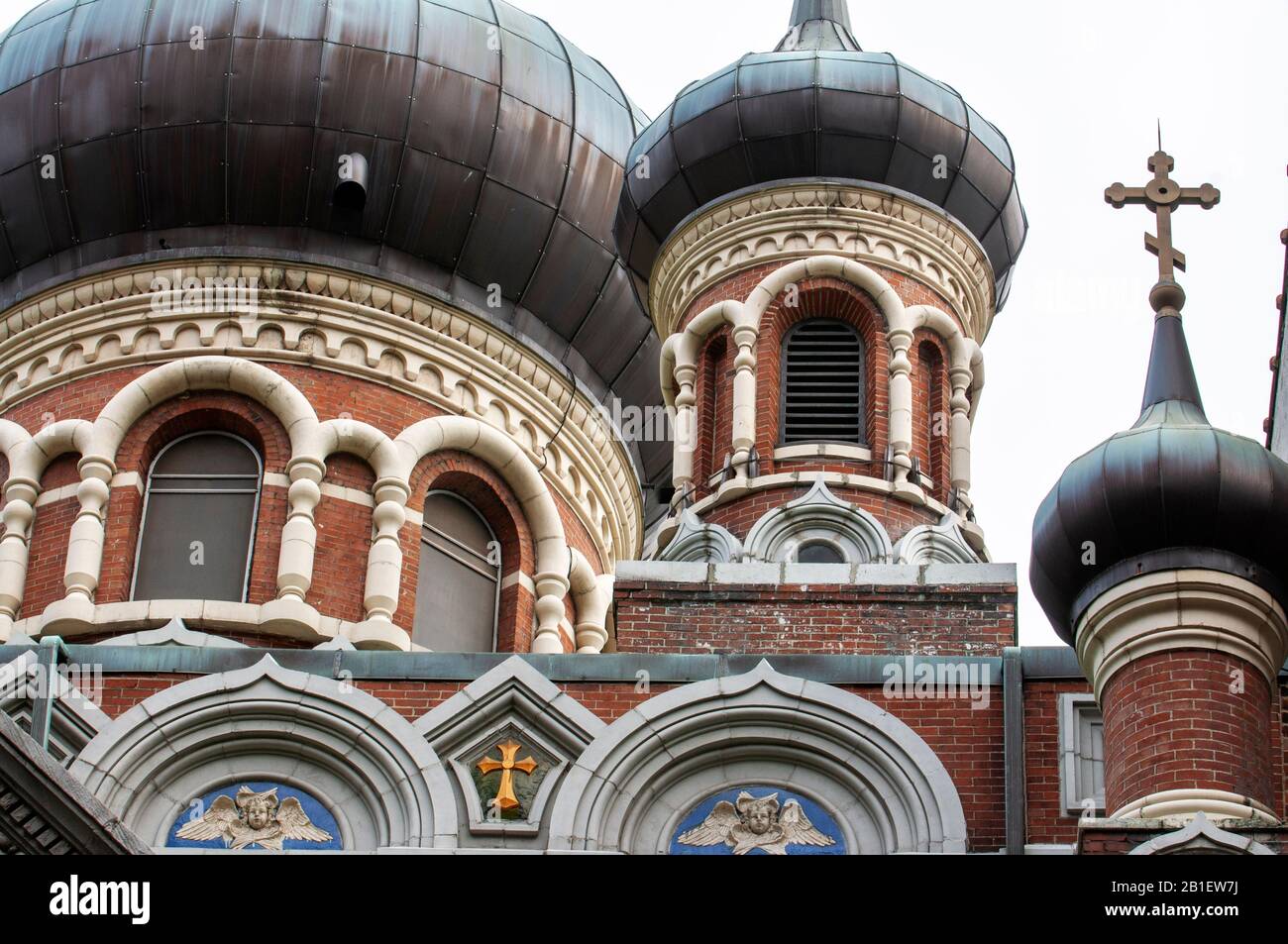 St. Nikolaus-Russisch-Orthodoxe Kathedrale. 15 East 97th Street. Manhattan New York USA. Diese Kirche wurde 1902 im Stil des Muskoviten erbaut, um sie zu inkretieren Stockfoto