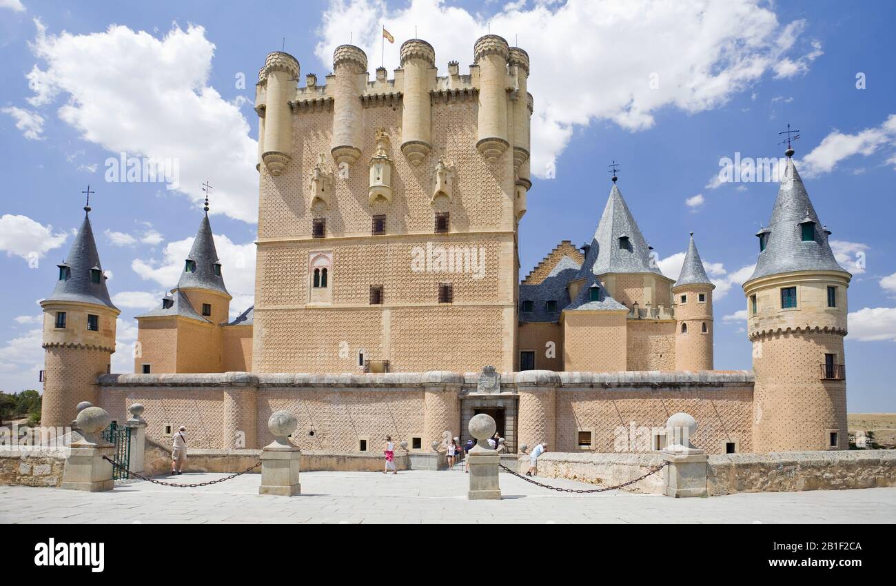 Schloss El Alcazar. Segovia, Provinz Castilla y Leon. Spanien Stockfoto