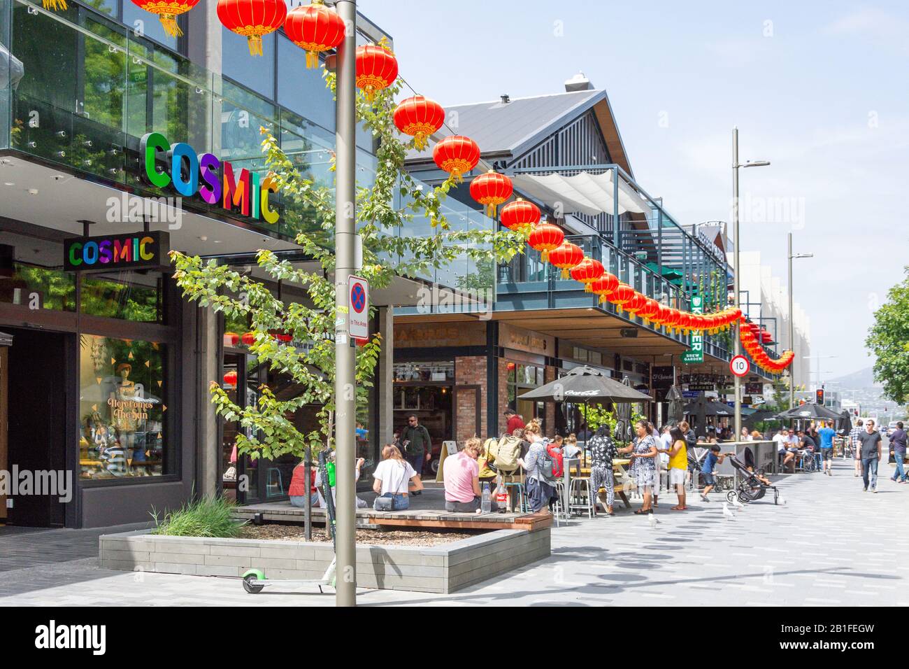 Riverside Food Market, Oxford Terrace, Christchurch Central City, Christchurch, Canterbury Region, Neuseeland Stockfoto