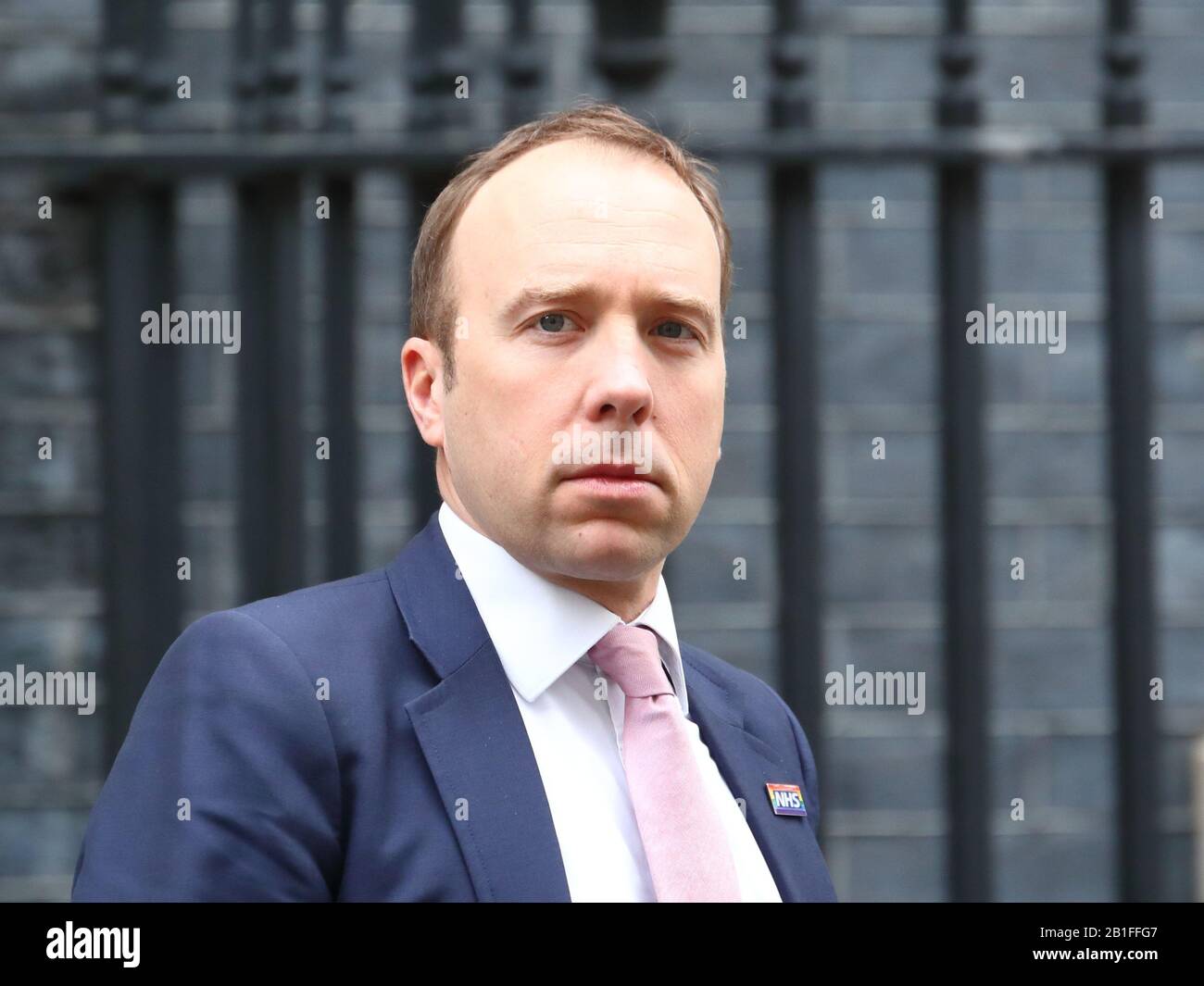 London, Großbritannien. Februar 2020. Gesundheitsminister Matt Hancock verlässt das wöchentliche Kabinettstreffen in Downing Street. Credit: Uwe Deffner/Alamy Live News Stockfoto