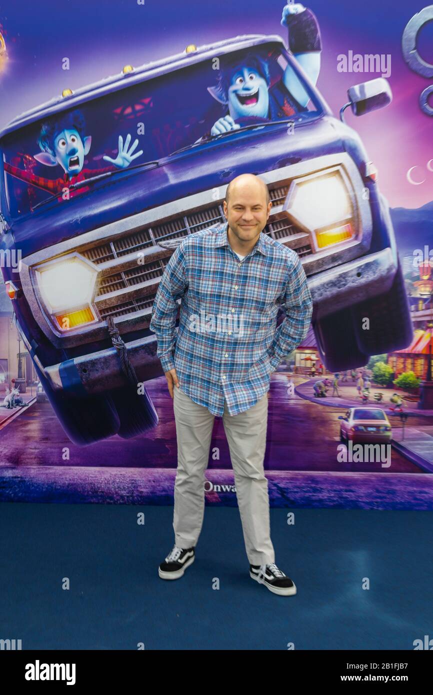 Dan Scanlon, Regisseur des Trickfilms "Weiterführung - Jenseits der Magie" während der Fotozalle der Präsentation des Films, der in Italien veröffentlicht werden soll. (Foto von Gennaro Leonardi/Pacific Press/Sipa USA) Stockfoto