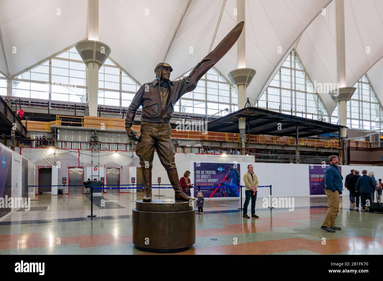 Denver, 12. FEBRUAR: Innenansicht des Denver International Airport am 12. FEBRUAR 2020 in Denver, Colorado Stockfoto