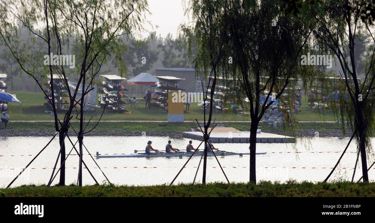 Shunyi, CHINA. Bei der olympischen Regatta 2008, Shunyi Rowing Course. Dienstag 12.08.2008 [Pflichtgutschrift: Peter SPURRIER, Intersport Images] Stockfoto