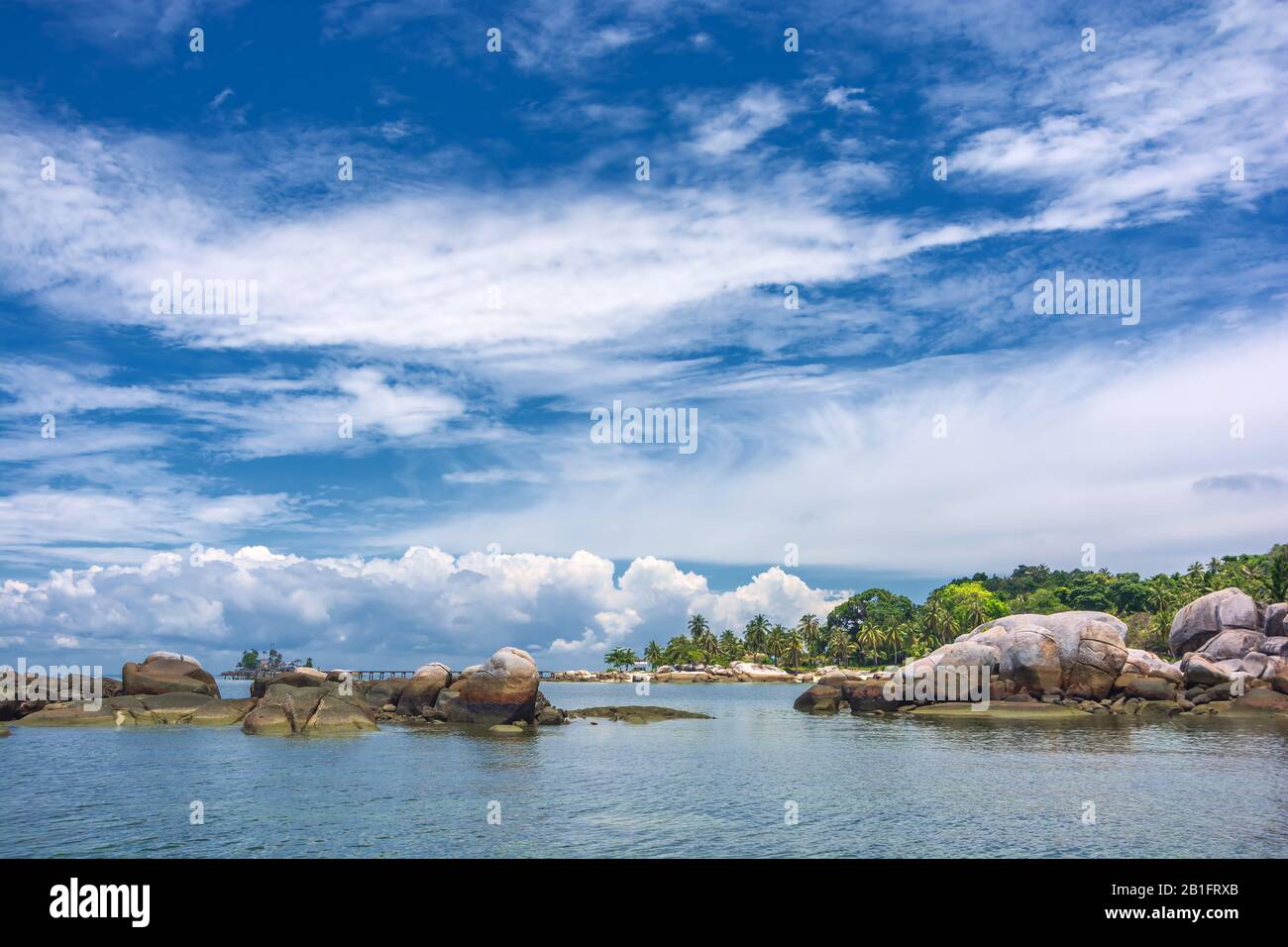 Wunderbare Landschaftsfotos auf Batam Bintan Island Indonesien Stockfoto