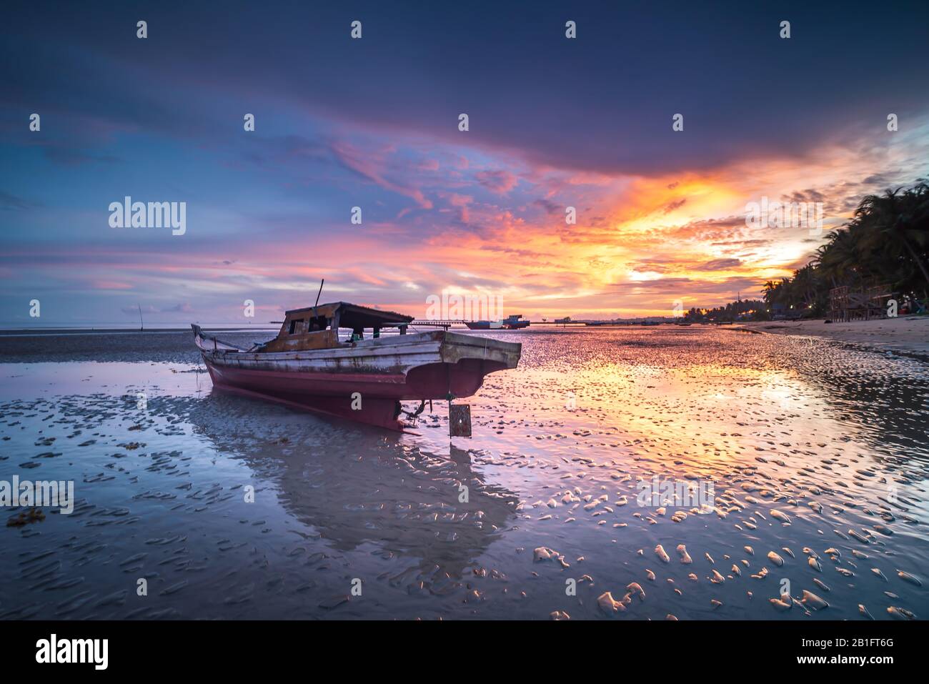 Wunderbare Landschaftsfotos auf Batam Bintan Island Indonesien Stockfoto