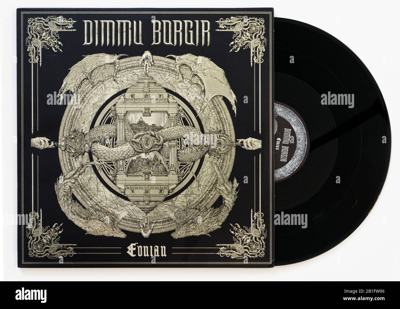 Klassisches Heavy-Metal-Album Eonian der norwegischen Black-Metal-Gruppe Dimmu Borgir Stockfoto