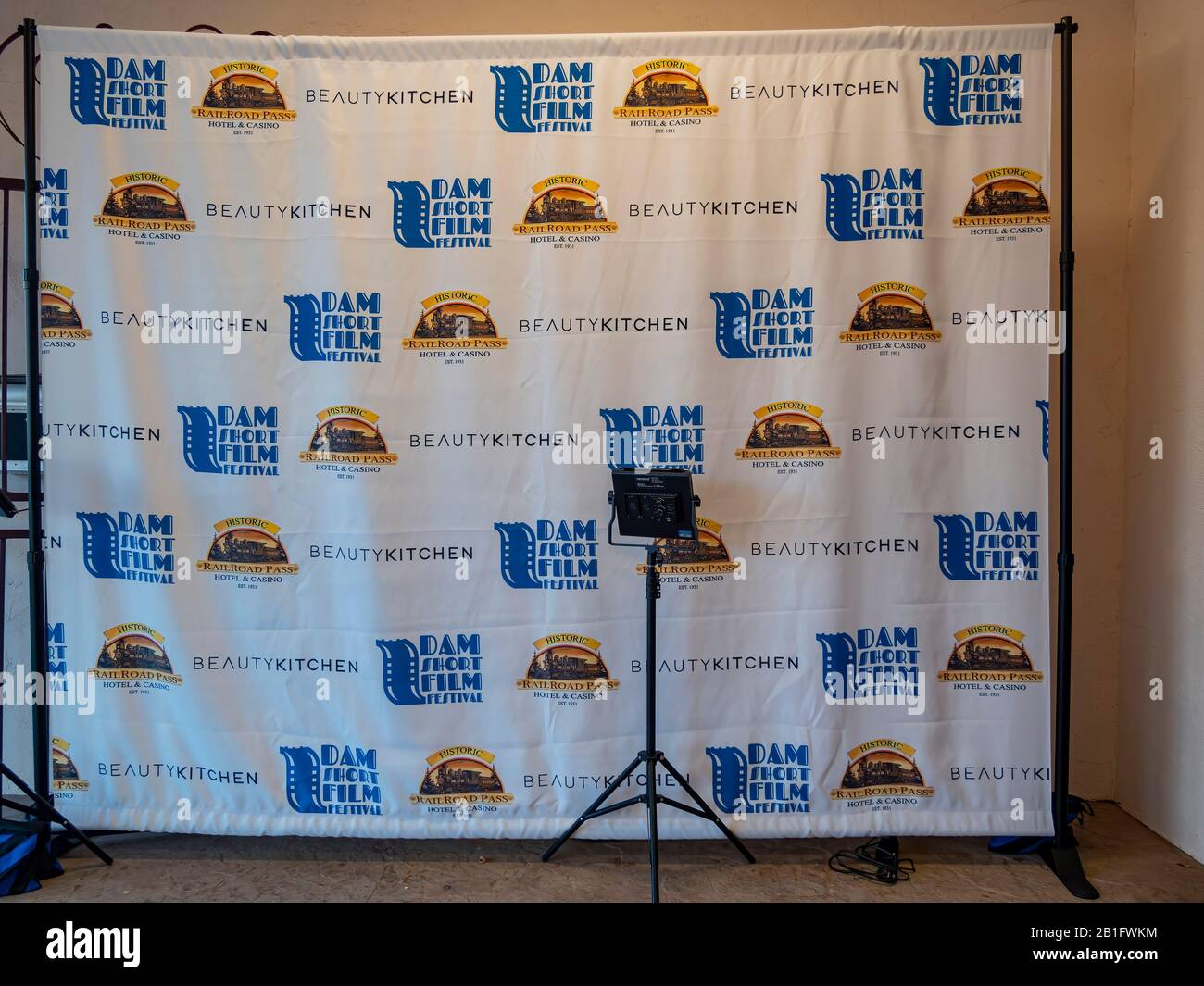 Boulder City, 13. FEBRUAR: Hintergrund des Dam Short Film Festivals am 13. FEBRUAR 2020 in Boulder City, Nevada Stockfoto