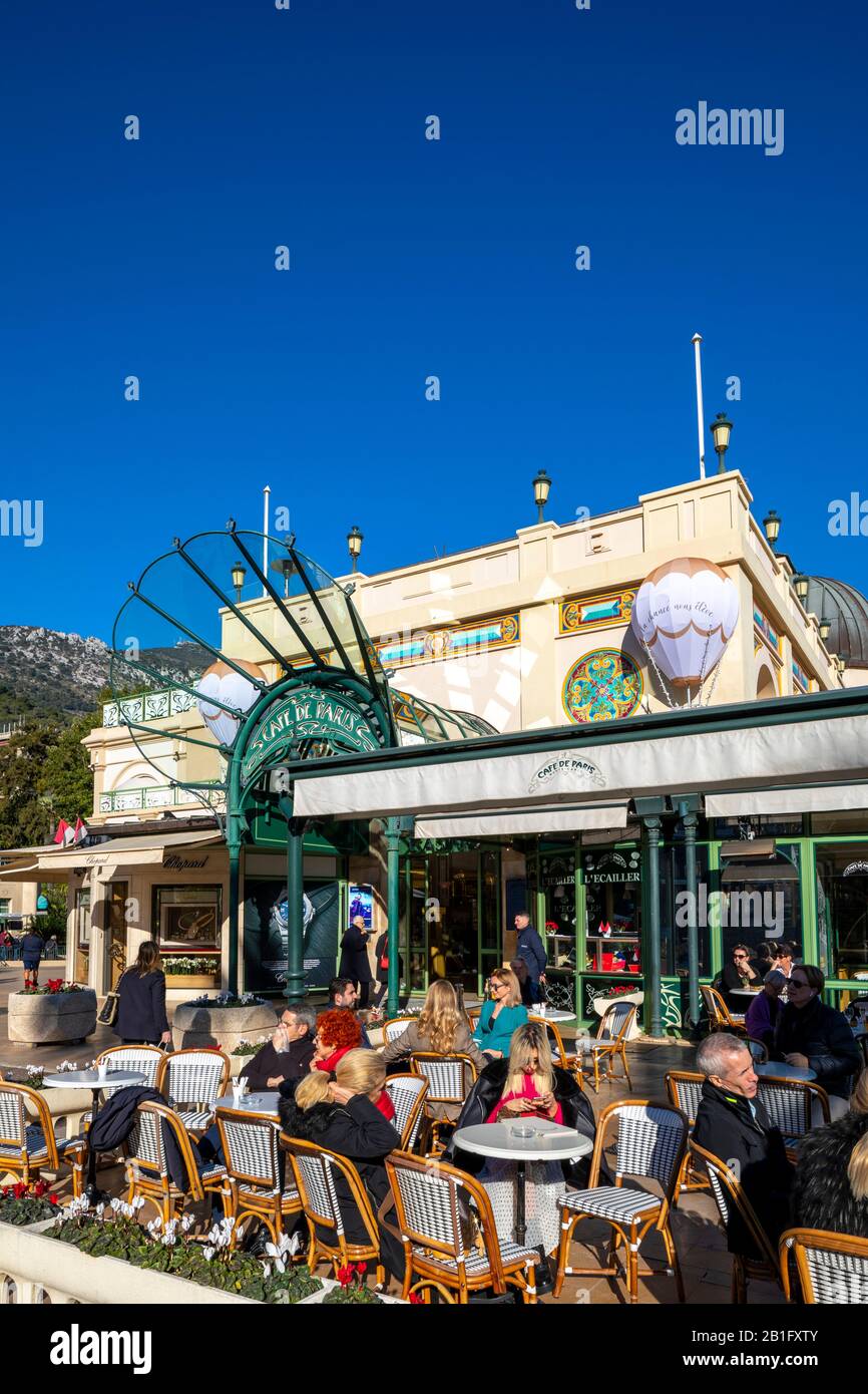 Cafe de Paris, Monte Carlo, Monaco Stockfoto