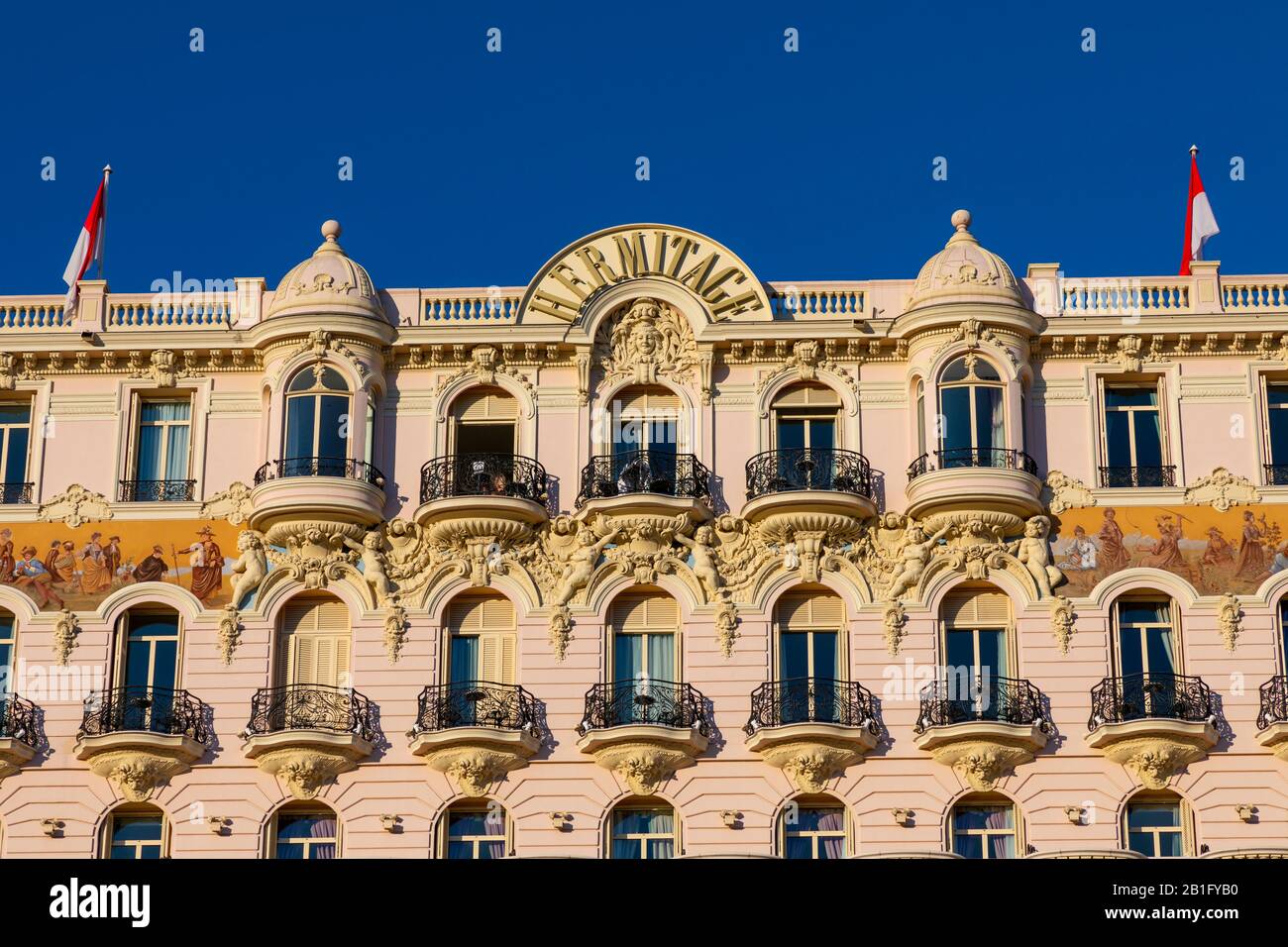 Hermitage Hotel in Monte Carlo, Monaco Stockfoto