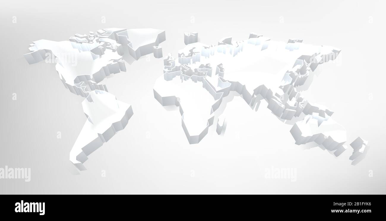World 3d Map Digital Technology Hintergrund Stock Vektor