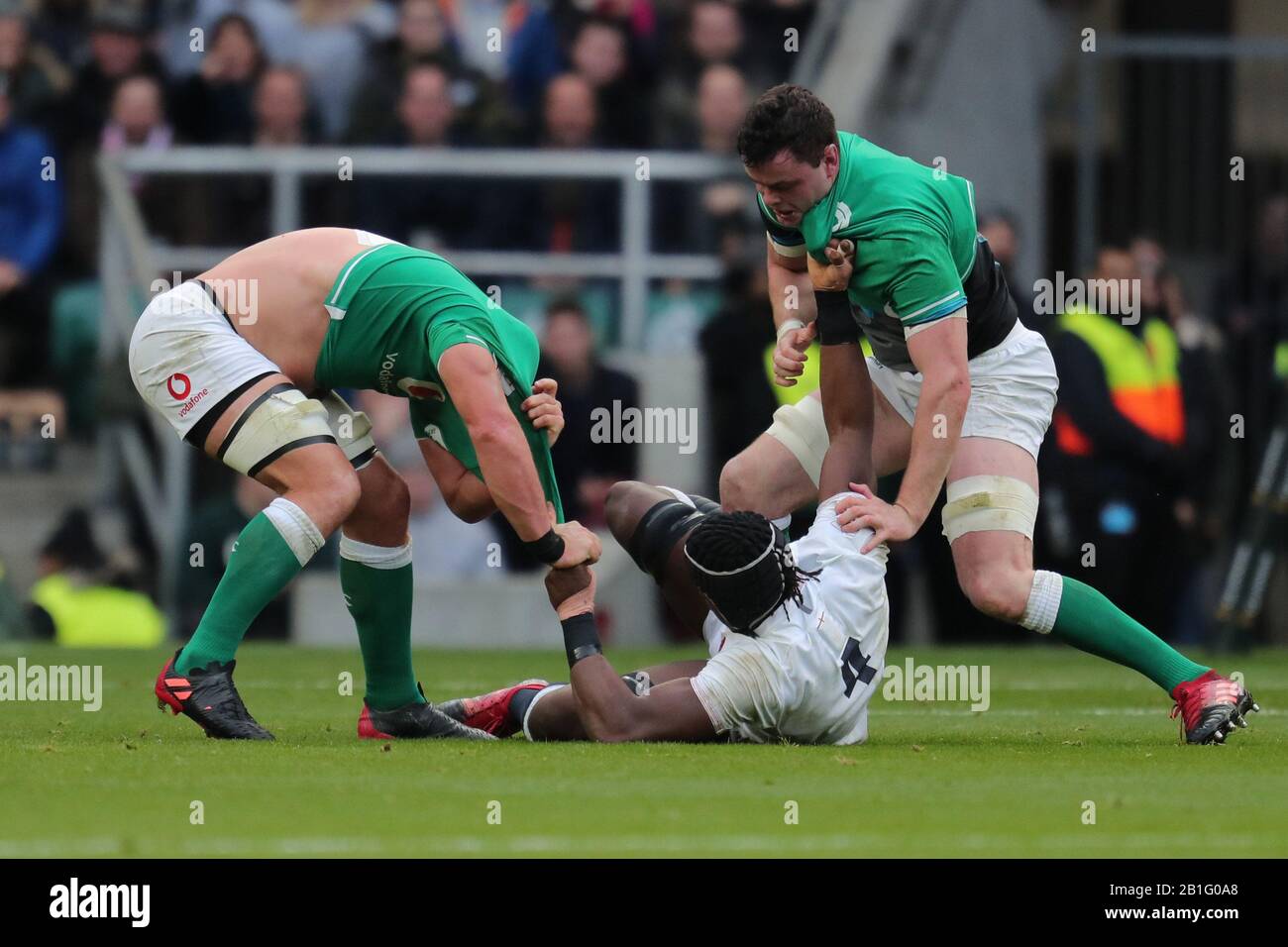STANDER, ITOJE, RYAN, ENGLAND V IRLAND GUINNESS SIX NATIONS 2020, 2020 Stockfoto