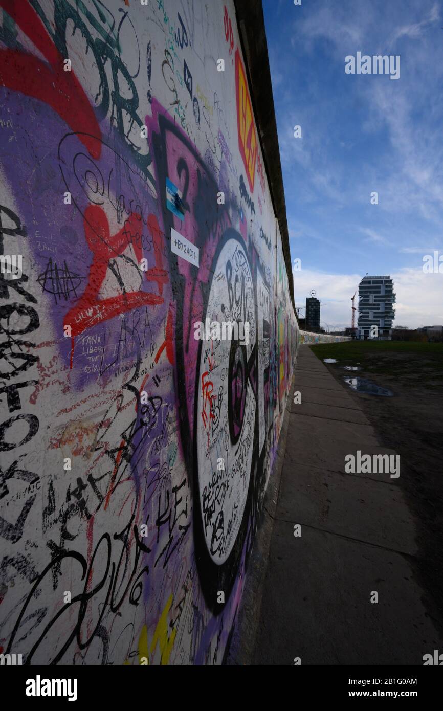 Berliner Mauer, Sektion East Side Gallery, Deutschland Stockfoto