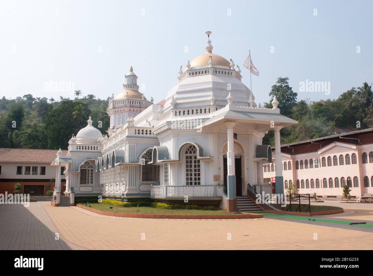 Shree Nagesh Maharudra Mandir Tempel, Goa, Indien Stockfoto