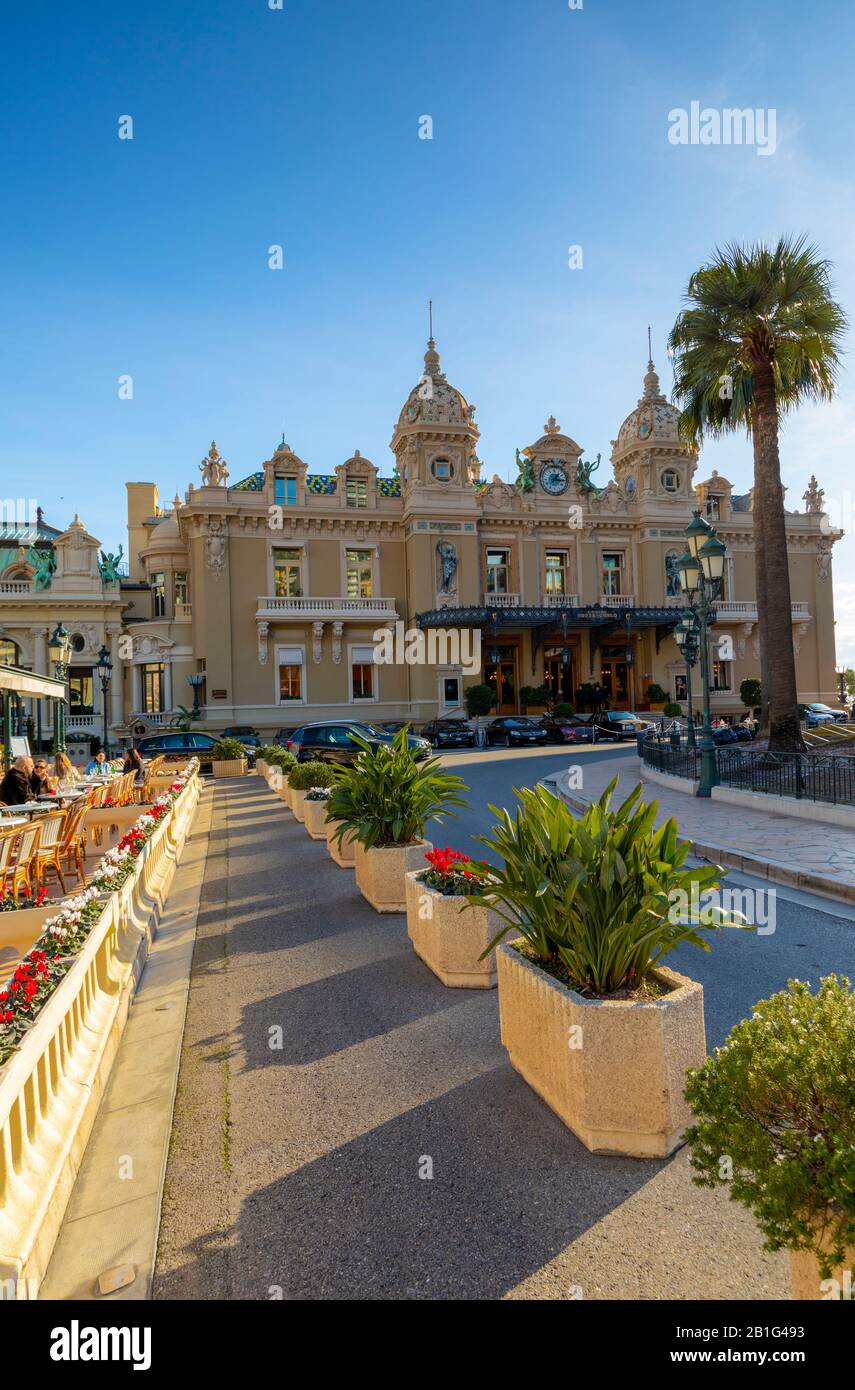 Casino Monte Carlo und Café de Paris, Monte Carlo, Monaco Stockfoto