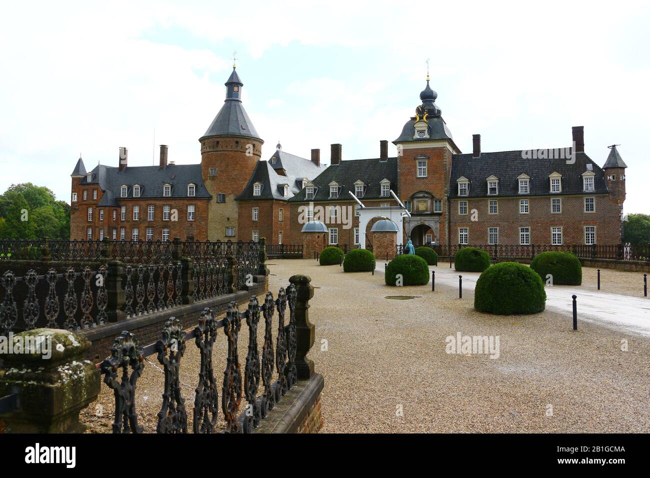 Blick auf die Wasserburg Anholt in Deutschland Stockfoto