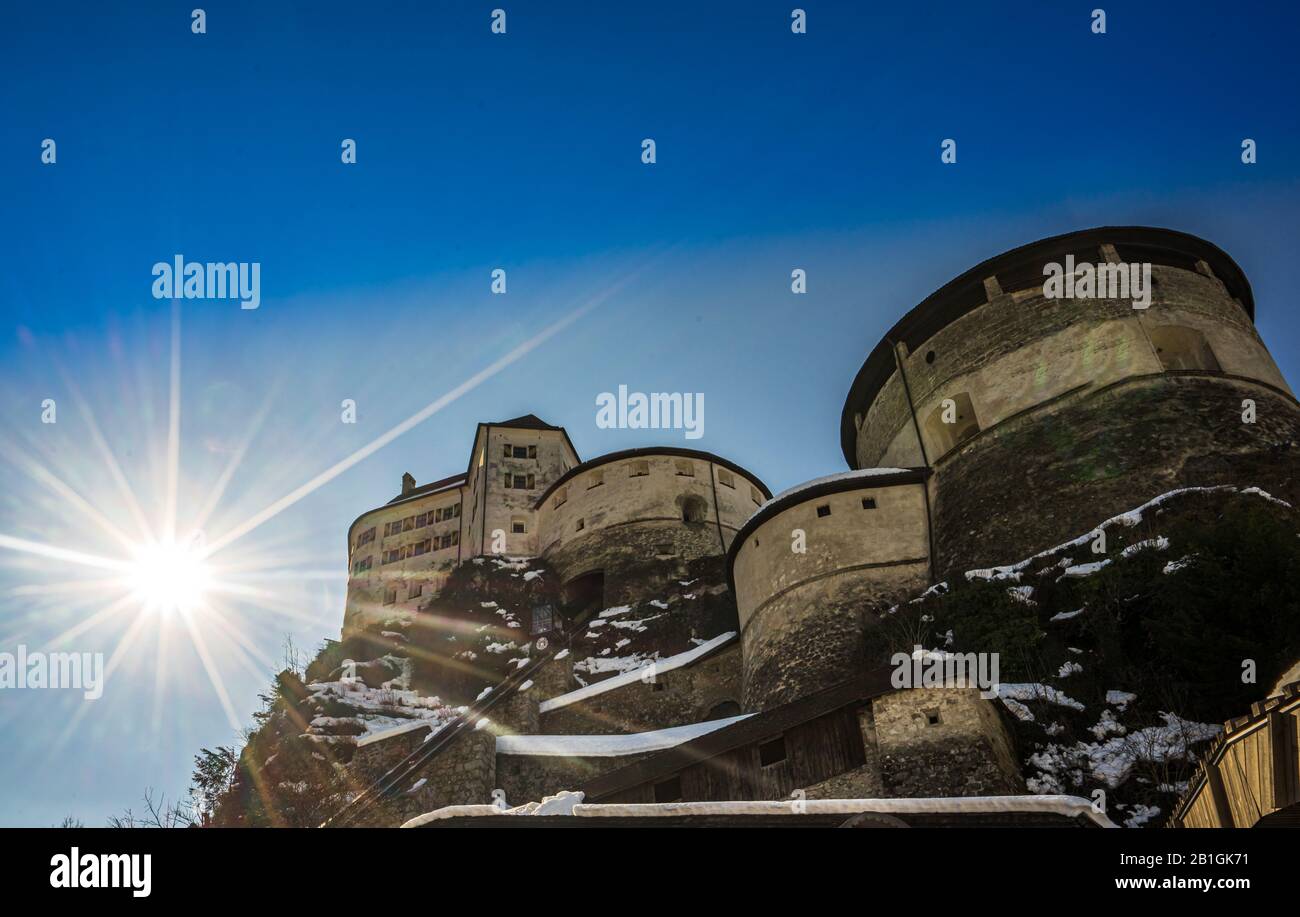 Blick auf die Festung Kuftstein, Kufstein Österreich Stockfoto