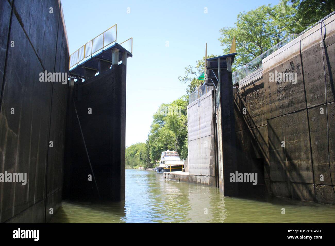 Die Schleusen- und Schwenkbrücke des Trent Severn Waterway Stockfoto