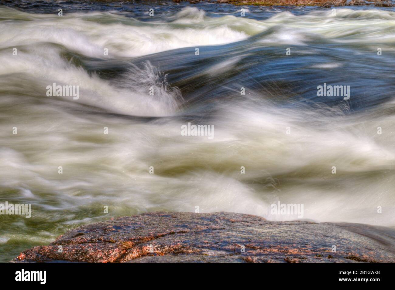 Rapids of the Otrarivier, Norway, Evje Stockfoto