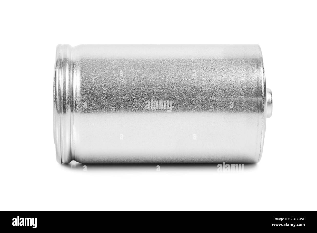 Batterie im Format Lr20 D isoliert auf weißem Hintergrund mit Beschneidungspfad Stockfoto