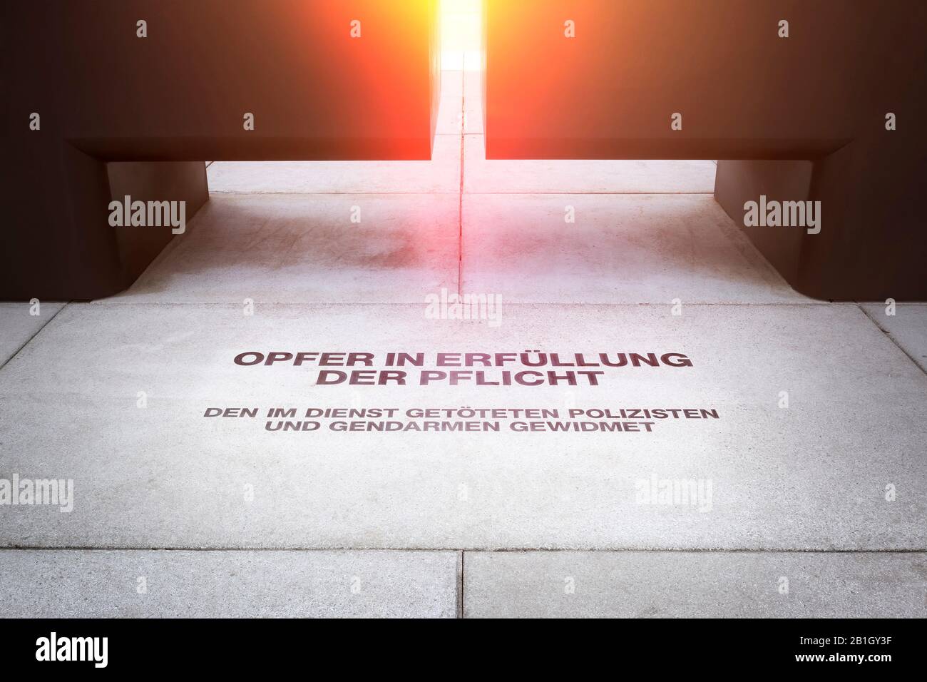 Gedenkstätte für in der Dienstlinie getötete Polizisten, Österreich, Wien Stockfoto
