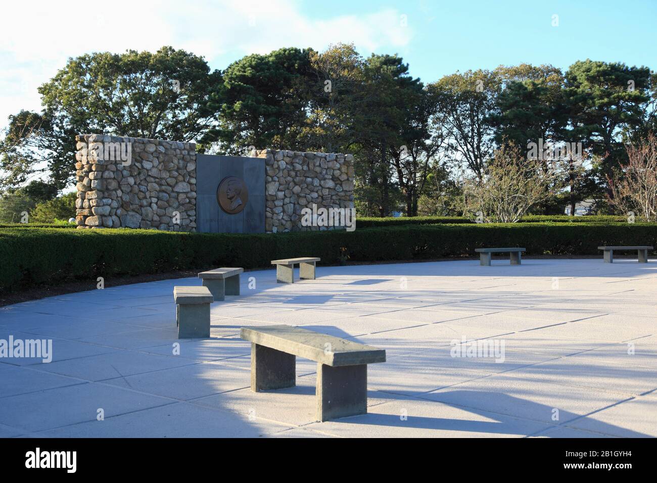 John F Kennedy Memorial, Veterans Memorial Park, Hyannis, Cape Cod, Massachusetts, Neuengland, USA Stockfoto