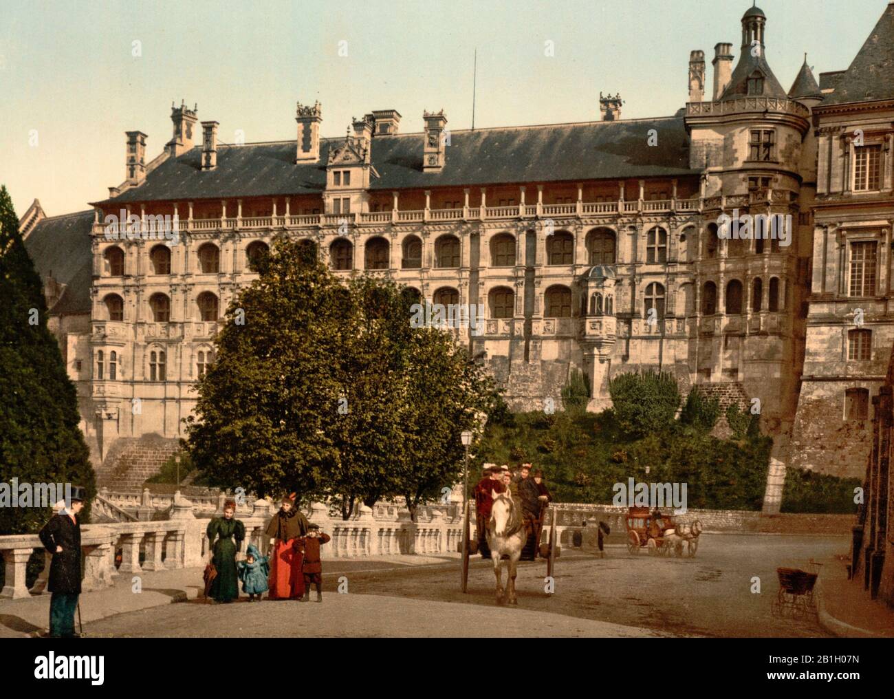 Das Heck des Flügels Francis I, das in den 1890er Jahren gegenüber dem zentralen Blois stand Stockfoto