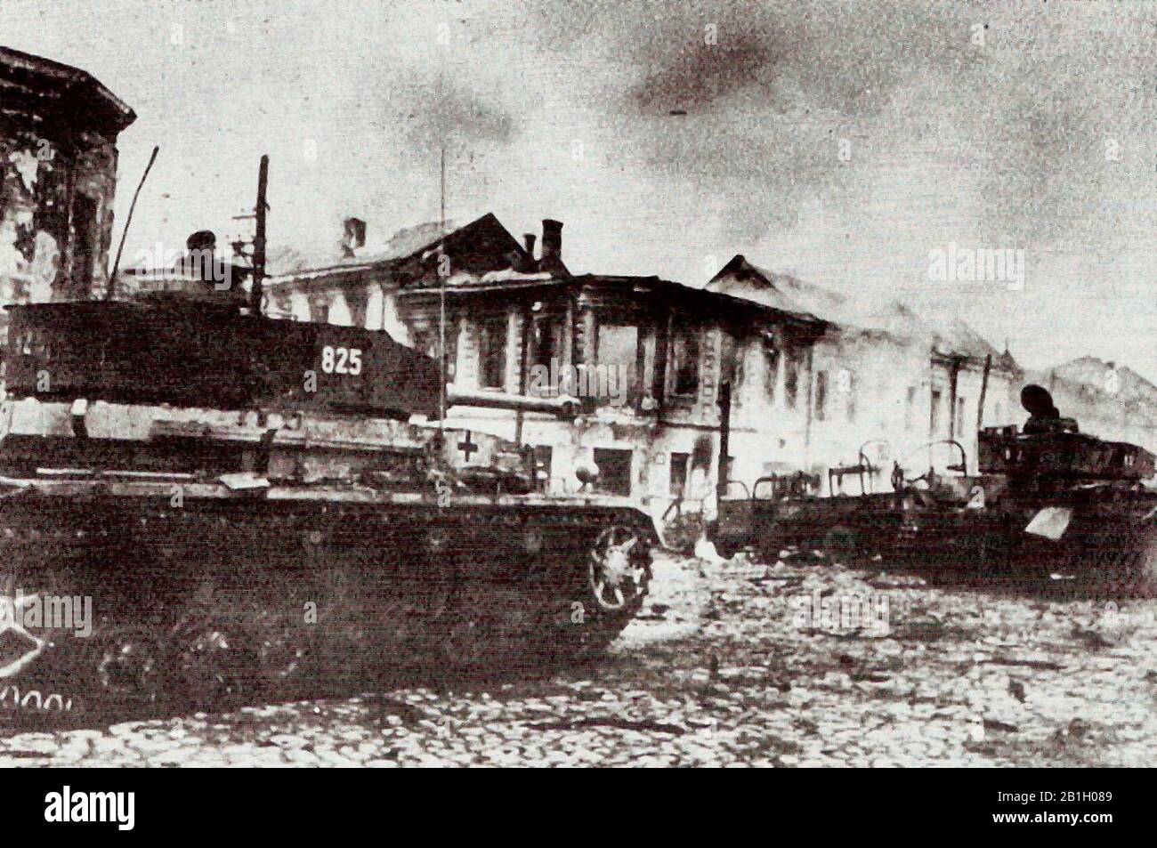 Der deutsche Panzer passiert Zhitomir im November 1943 Stockfoto