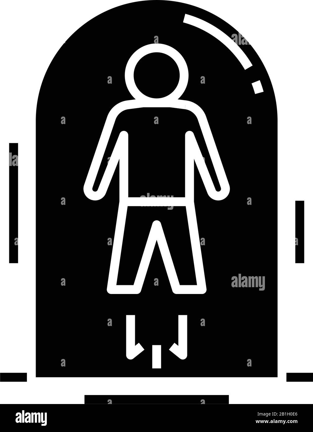 Aero Capsel Black Icon, Concept Illustration, Vector Flat Symbol, Glyph-Zeichen. Stock Vektor