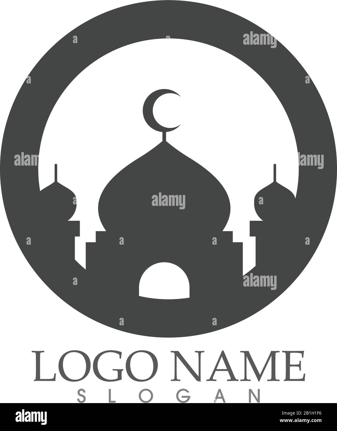 Moschee muslimische Symbol vektor Illustration Design Template Stock Vektor