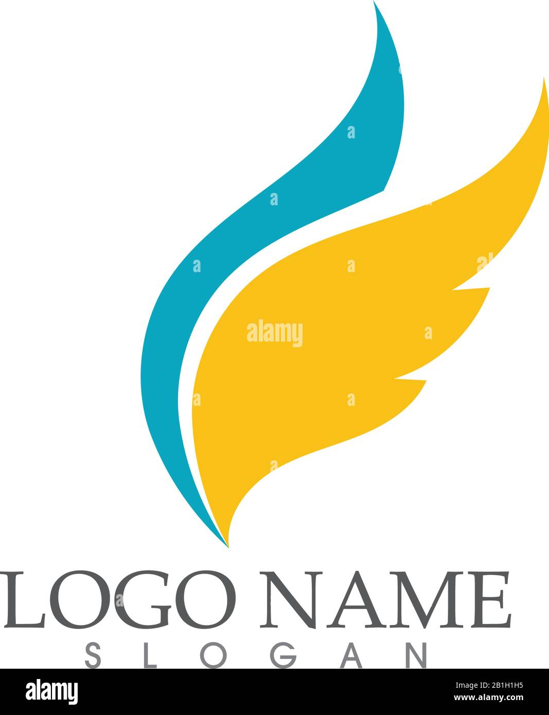 Wing Falcon Logo Template Vector Illustration Design Stock Vektor