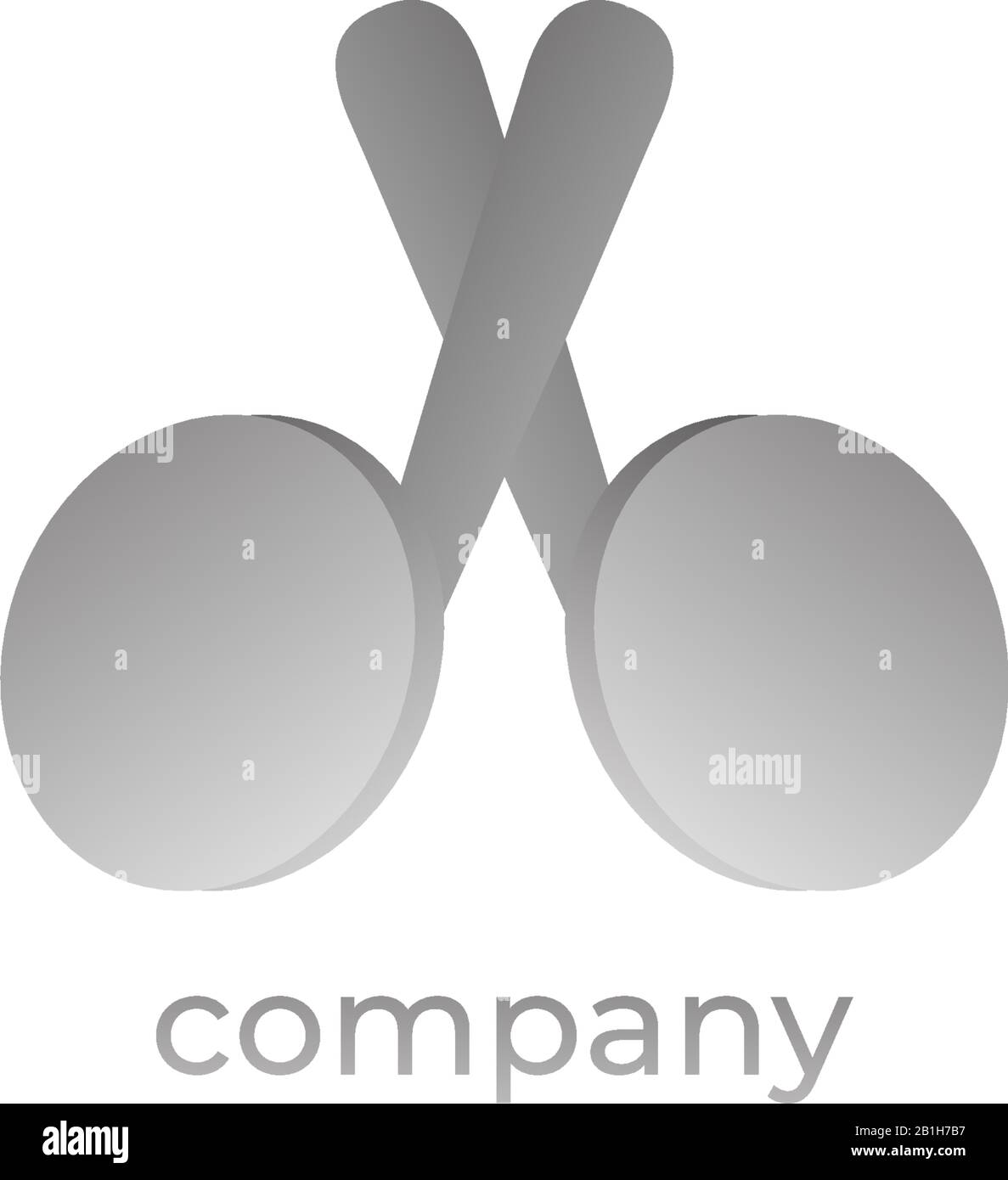 Symbol für gekreuztes TWS-Ohrhörer abgebildet. Logo-Design-Vorlage isoliert auf weißem Hintergrund. Farbe Des Objekts Mit Graustufen. Einfaches Logo-Konzept, Bildhaft Stock Vektor